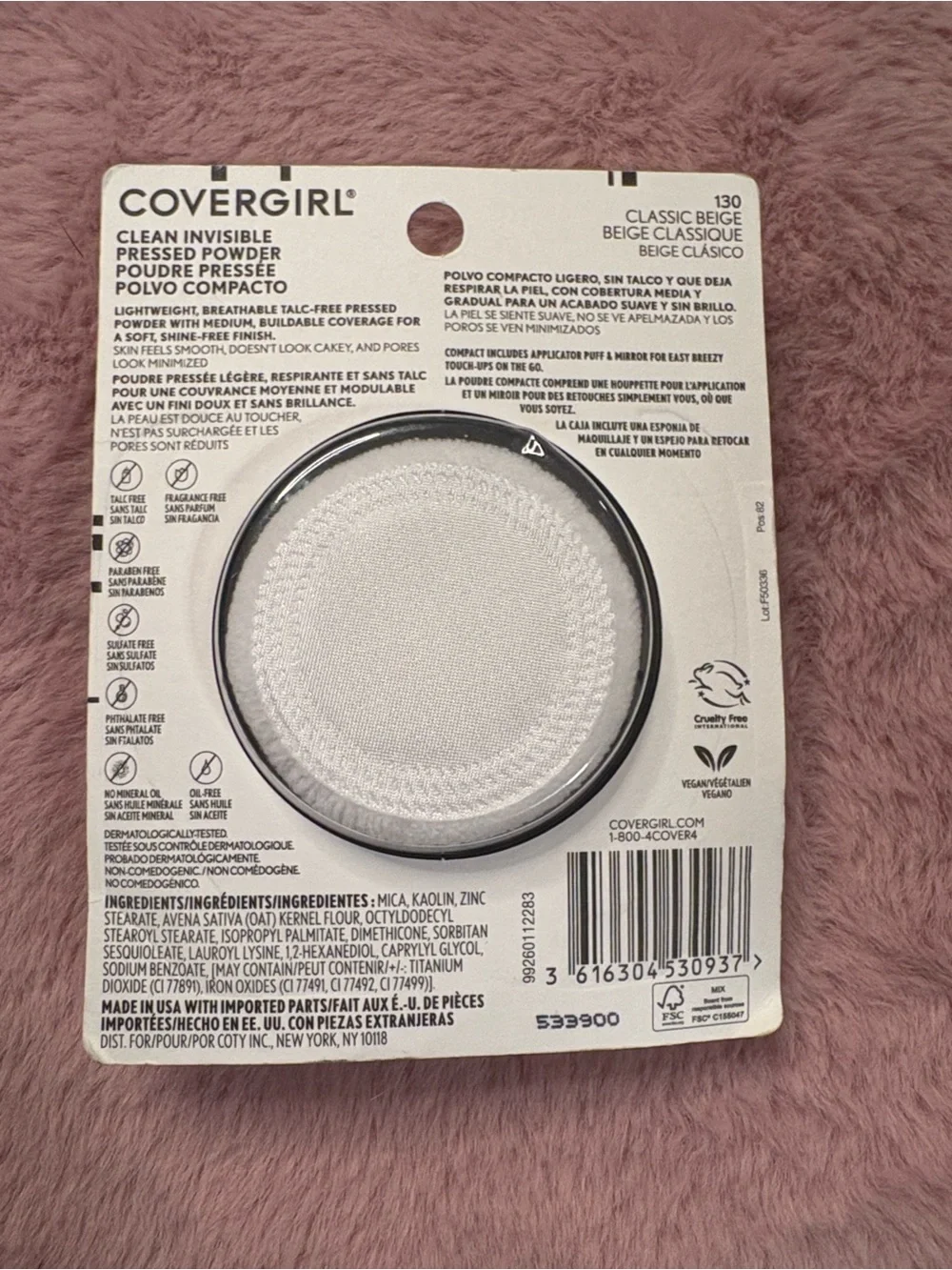 COVERGIRL Clean Invisible Pressed Powder - Classic Beige 130 - Set of Two